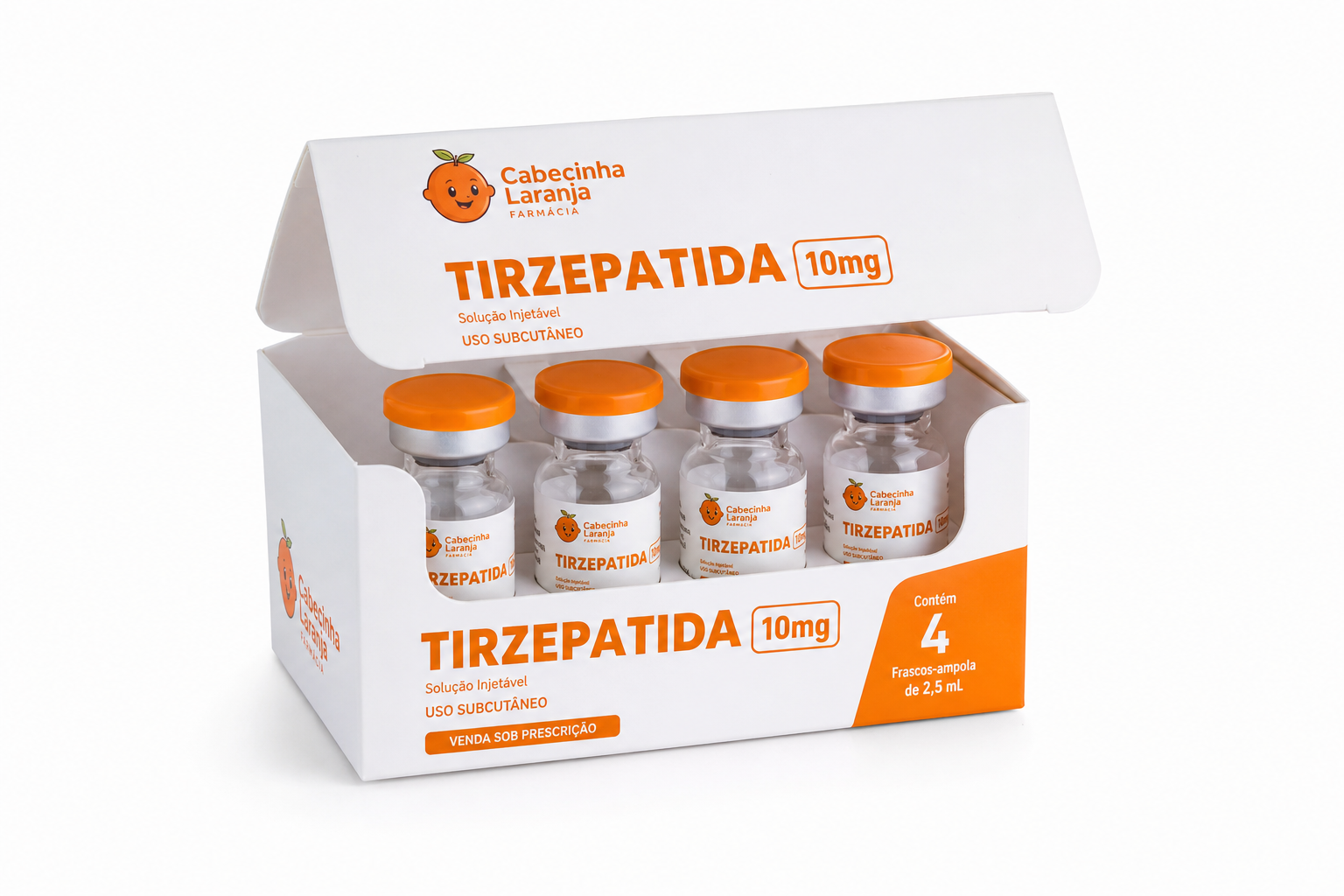 Tirzepatida 10mg Kit 4 frascos
